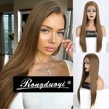 RONGDUOYI Brown Color Long Silky Straight Hair Lace Front Wig Gluless Heat Resistant Synthetic Lace Front Wigs for Black Women
RONGDUOYI Brown Color Long Silky Straight Hair Lace Front Wig Gluless Heat Resistant Synthetic Lace Front Wigs for Black Women