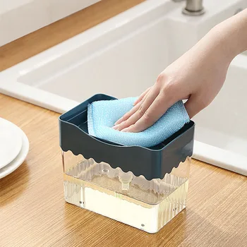 2 in 1 Plastic Soap Dispenser Instant Refill Liquid Dispenser Kitchen Sink Soap Saver with Sponge Holder Household Cleaning Tool
2 in 1 Plastic Soap Dispenser Instant Refill Liquid Dispenser Kitchen Sink Soap Saver with Sponge Holder Household Cleaning Tool