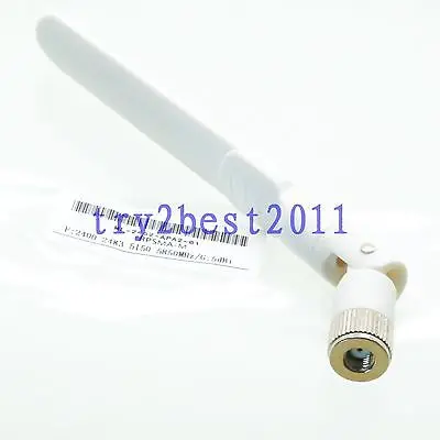 DHL/EMS 10 Sets Antenna 2.4/5.8GHZ 5dBi RP-SMA jack pin for WIFI Wireless Router White -C1
DHL/EMS 10 Sets Antenna 2.4/5.8GHZ 5dBi RP-SMA jack pin for WIFI Wireless Router White -C1