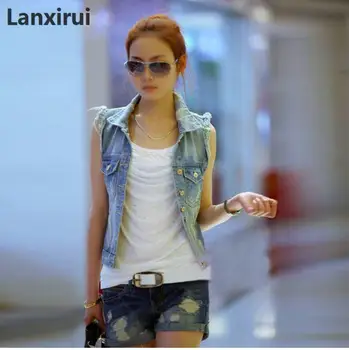 Denim Vest Women Casual Colete Coat Vintage Cardigan Jean Sleeveless Turn -Down Collar Breasted Colete Woman Clothing
Denim Vest Women Casual Colete Coat Vintage Cardigan Jean Sleeveless Turn -Down Collar Breasted Colete Woman Clothing