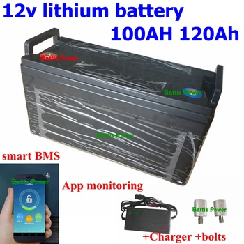 Waterproof 12V 100AH 120Ah lithium ion battery 12V BMS with bluetooth for solar system electric boat RV solar panel +10A Charger
Waterproof 12V 100AH 120Ah lithium ion battery 12V BMS with bluetooth for solar system electric boat RV solar panel +10A Charger