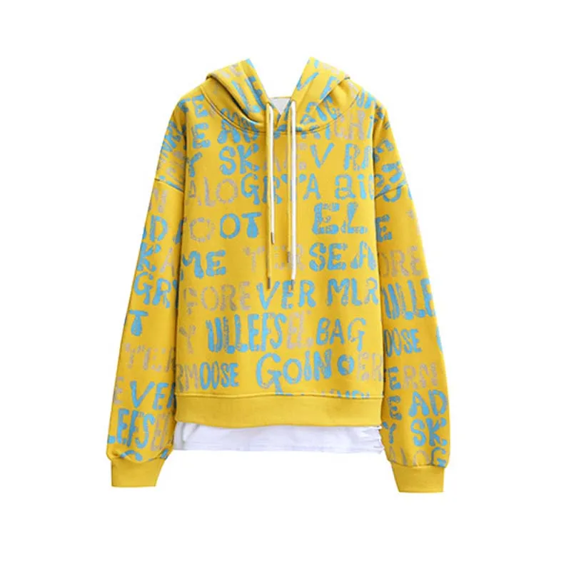 Winter Long Patchwork Sweatshirt Woman Casual Letter Print Pullover Double Drawstring Hoodie Oversized Thick Hooded Yellow Tops
Winter Long Patchwork Sweatshirt Woman Casual Letter Print Pullover Double Drawstring Hoodie Oversized Thick Hooded Yellow Tops