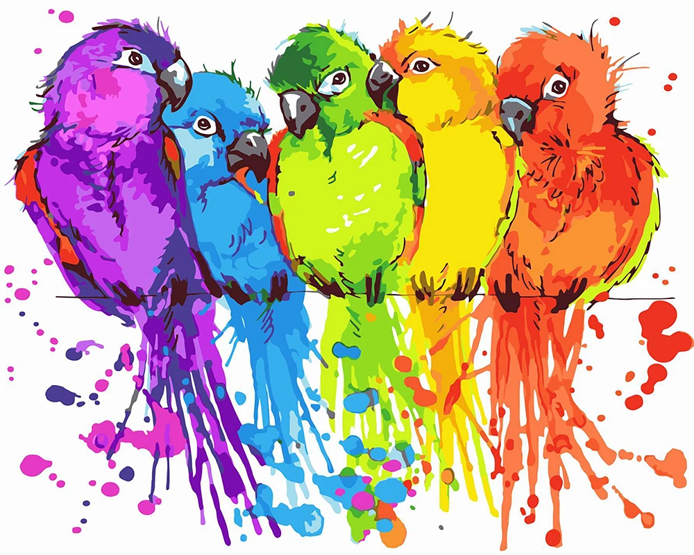 DIY Framed/No Framed Color Parrot Animal Bird Oil Painting By Numbers Colorful Paint Wall Art Picture Home Decor
DIY Framed/No Framed Color Parrot Animal Bird Oil Painting By Numbers Colorful Paint Wall Art Picture Home Decor