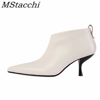 Mstacchi Women Ankle Boots For Woman Solid Color Genuine Leather Side Zipper Pointed Soft Comfortable Madam Shoes Zapatos Mujer
Mstacchi Women Ankle Boots For Woman Solid Color Genuine Leather Side Zipper Pointed Soft Comfortable Madam Shoes Zapatos Mujer