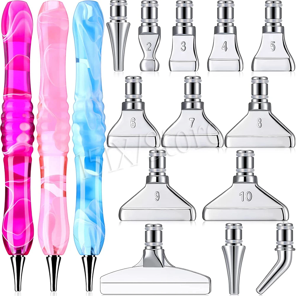 13Pieces Silver Metal Pen Head Stainless Steel Multi Placer Tip For 5D Diamond Painting Tool Resin Point Drill Pen Kit(16pcs)
13Pieces Silver Metal Pen Head Stainless Steel Multi Placer Tip For 5D Diamond Painting Tool Resin Point Drill Pen Kit(16pcs)