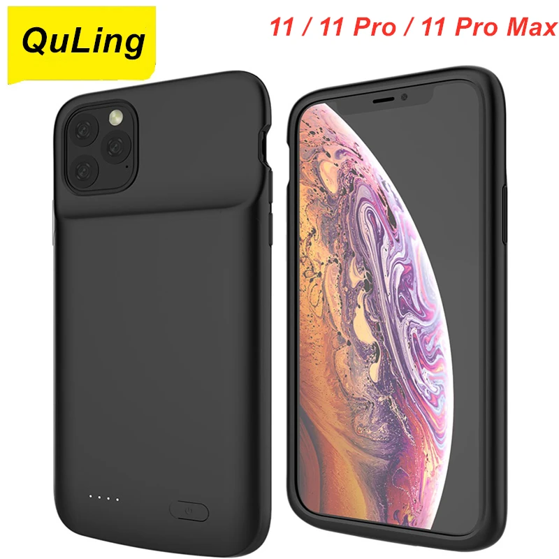 QuLing 4800 мАч до 5000 мАч для IPhone 11 чехол для батареи 11 Pro Max зарядное устройство для батареи Чехол для IPhone 11 чехол для батареи
QuLing 4800 мАч до 5000 мАч для IPhone 11 чехол для батареи 11 Pro Max зарядное устройство для батареи Чехол для IPhone 11 чехол для батареи