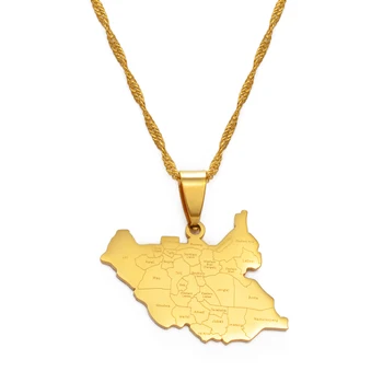 Anniyo South Sudan Map Necklaces Gold Color South Sudanese Maps Jewelry Pendant Chain Necklace #149221
Anniyo South Sudan Map Necklaces Gold Color South Sudanese Maps Jewelry Pendant Chain Necklace #149221