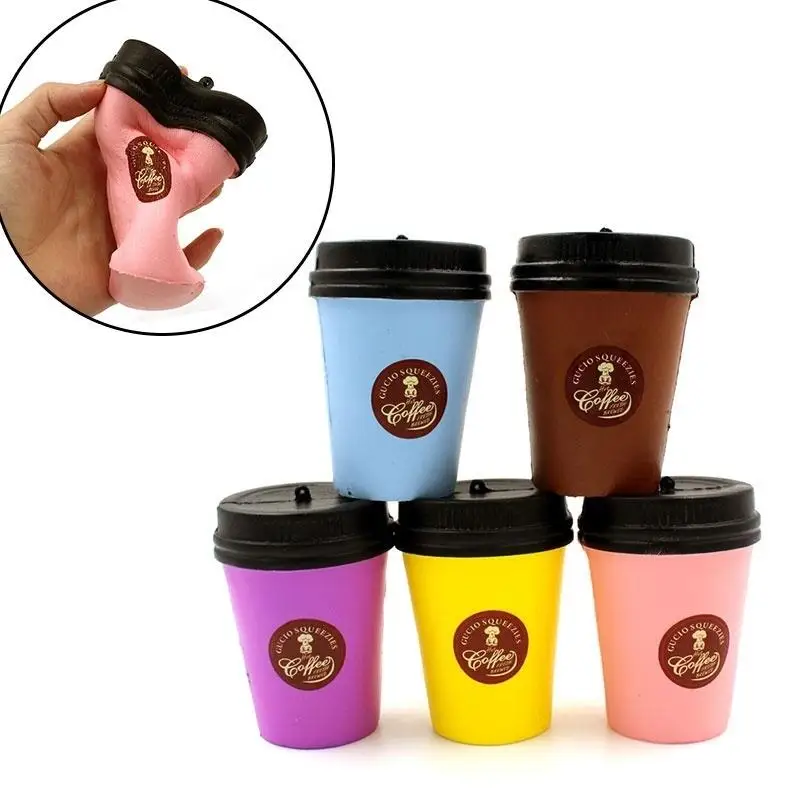 SoftPUSimulationCoffeeCupSlowReboundToysCellphoneStrapKeychainBreadStressRelieverSlowRisingBread(Siz | Дом и сад