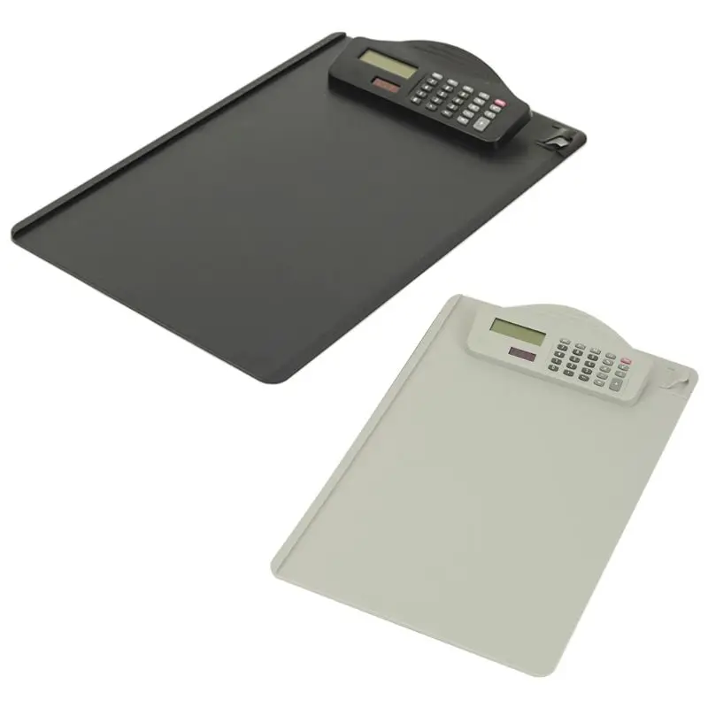 Plastic A4 Clipboard with Calculator Writing Pad File Folders Document Holder Black,Gray
Plastic A4 Clipboard with Calculator Writing Pad File Folders Document Holder Black,Gray