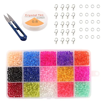 Glass Rice Bead Dyed Core Bead 15 Color Combination Set Jewelry DIY Jewelry Accessories About 3000 Pieces
Glass Rice Bead Dyed Core Bead 15 Color Combination Set Jewelry DIY Jewelry Accessories About 3000 Pieces