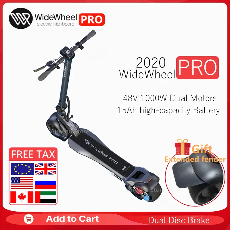 2020 New WideWheel PRO Electric Kickscooter 1000W TWO Wheel Skateboard Dual Motor Disc Brake Hoverboard Mercane Smart Wheel
2020 New WideWheel PRO Electric Kickscooter 1000W TWO Wheel Skateboard Dual Motor Disc Brake Hoverboard Mercane Smart Wheel