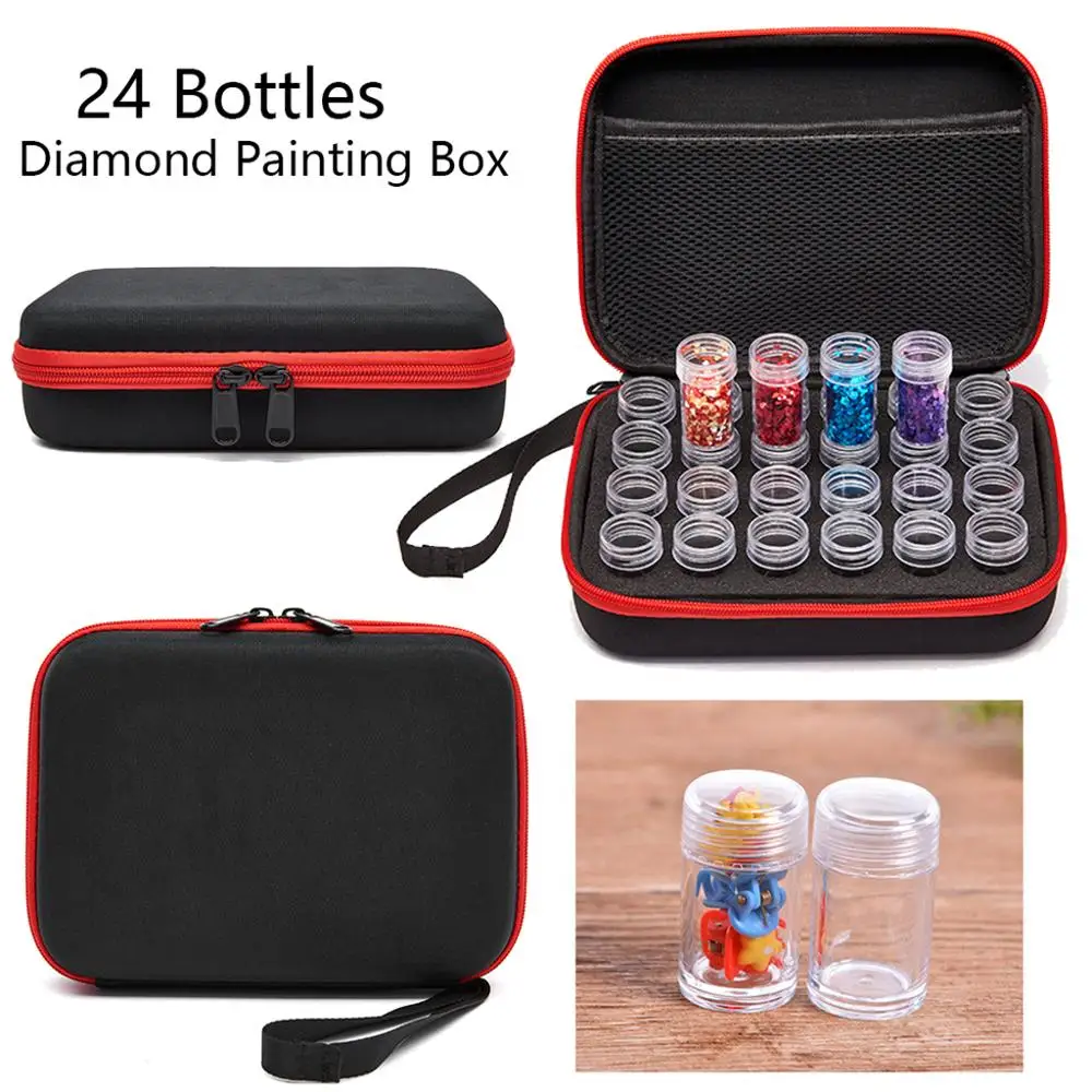 24 Bottles Diamond Painting Accessories Container Storage Bag Box Carry Case Diamond Embroidery Tools Handbag
24 Bottles Diamond Painting Accessories Container Storage Bag Box Carry Case Diamond Embroidery Tools Handbag