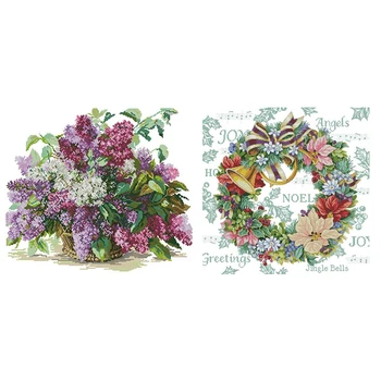 2 Set Printed Cross Stitch Kits 11CT Cotton DIY Embroidery Starter Kits Easy Patterns Embroidery
2 Set Printed Cross Stitch Kits 11CT Cotton DIY Embroidery Starter Kits Easy Patterns Embroidery