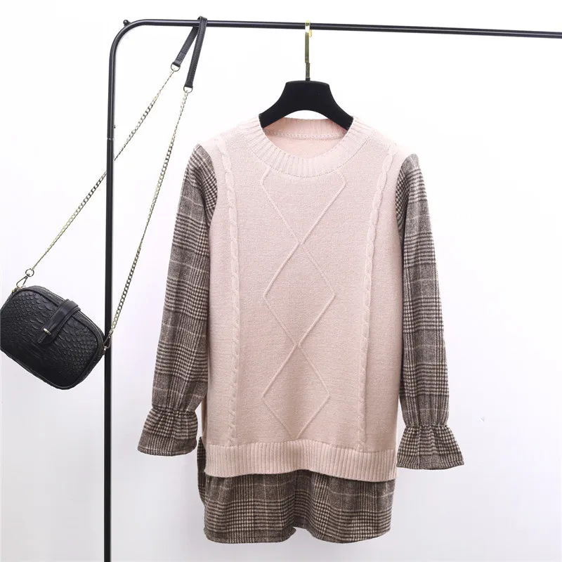 Plus Size Women Black Houndstooth Knitting Stretch Sweater Dress 2019 Autumn/Spring Female Dresses Vestido Clothing Robes 5255
Plus Size Women Black Houndstooth Knitting Stretch Sweater Dress 2019 Autumn/Spring Female Dresses Vestido Clothing Robes 5255