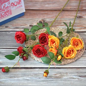 Imitation Flowers 6 Head Happy Rose round Rose High-End Wedding Road Lead Home Hotel Decoration Artificial Artificial Flower
Imitation Flowers 6 Head Happy Rose round Rose High-End Wedding Road Lead Home Hotel Decoration Artificial Artificial Flower