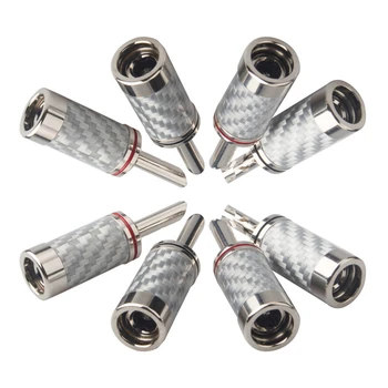 8Pcs White Carbon Fiber Pure Copper Rhodium Plated Banana Plug with Teeth Hifi o Speaker Cable Plug
8Pcs White Carbon Fiber Pure Copper Rhodium Plated Banana Plug with Teeth Hifi o Speaker Cable Plug
