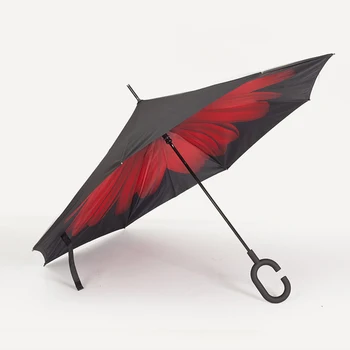 Reverse Umbrella Creative Double Layer Inverted Men Umbrellas Women Rain Ombrello Reverse Poncho Ombrelli Sunny Umbrella 50D0284
Reverse Umbrella Creative Double Layer Inverted Men Umbrellas Women Rain Ombrello Reverse Poncho Ombrelli Sunny Umbrella 50D0284