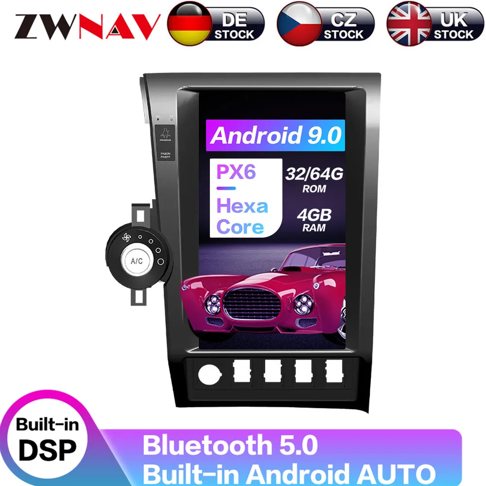 Carplay DSP Android 9.0 PX6 Vertical Tesla Radio Screen Car Multimedia Player Stereo GPS Navigation For Toyota Tundra 2007-2013
Carplay DSP Android 9.0 PX6 Vertical Tesla Radio Screen Car Multimedia Player Stereo GPS Navigation For Toyota Tundra 2007-2013
