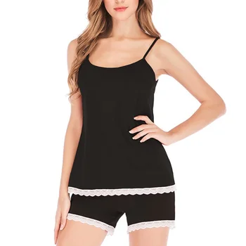 Women Sexy Pajamas Sets Ladies V-neck Suspender Top and Shorts Solid Color Pajamas Suit Hot Sales New Arrivals 2020
Women Sexy Pajamas Sets Ladies V-neck Suspender Top and Shorts Solid Color Pajamas Suit Hot Sales New Arrivals 2020