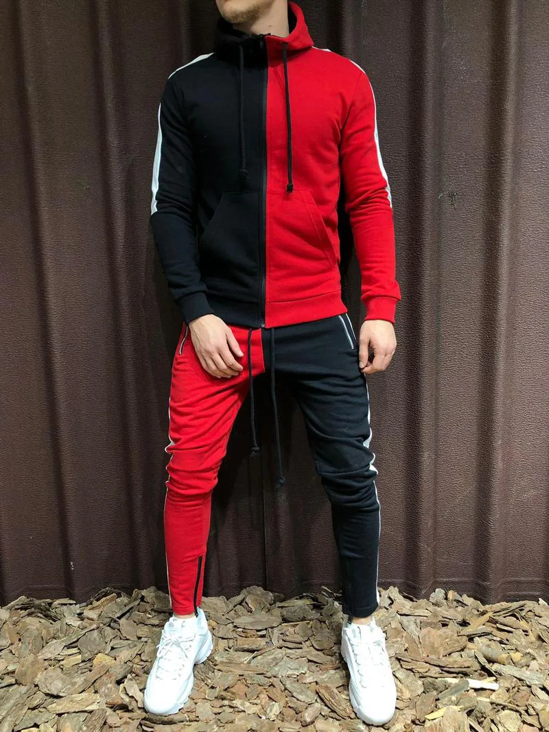 Men's Casual Sports Suit Fashion Matching Color Slim European and American Fitness Suit Hoodie Ropa Para Hombre Casual
Men's Casual Sports Suit Fashion Matching Color Slim European and American Fitness Suit Hoodie Ropa Para Hombre Casual