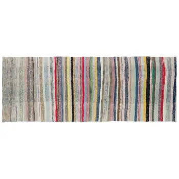 Handmade Multicolor Vintage English Striped Rug Runner Rug 137x356 Cm-4'6''X11'8'' 
Handmade Multicolor Vintage English Striped Rug Runner Rug 137x356 Cm-4'6''X11'8''