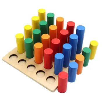 Wooden Cylinder Stepped Blocks Shape Pairing Matching Education Children Toy Colorful durable and perfectly-sized for a toddler
Wooden Cylinder Stepped Blocks Shape Pairing Matching Education Children Toy Colorful durable and perfectly-sized for a toddler