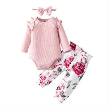 Newborn Baby Girl Clothes Knitting Cotton Long Sleeve Romper Tops Flower Print Long Pants Headband 3Pcs Outfits Clothes
Newborn Baby Girl Clothes Knitting Cotton Long Sleeve Romper Tops Flower Print Long Pants Headband 3Pcs Outfits Clothes