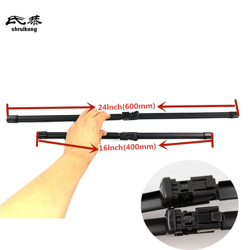 2pcs/Lot SG-002 Wiper Blades For 2012-2016 Opel Combo 24"+16" Fit Push Button Type Wiper Arms Car Accessories
2pcs/Lot SG-002 Wiper Blades For 2012-2016 Opel Combo 24"+16" Fit Push Button Type Wiper Arms Car Accessories
