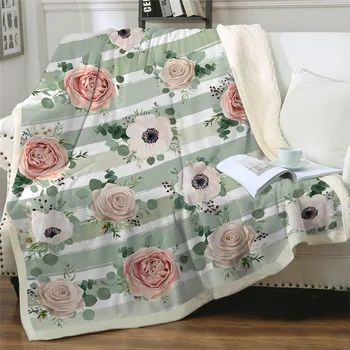 New Flowers Sherpa Blanket for Beds Pink Floral Plush Bedding Girls Throw Blanket Fashion Blanket 
New Flowers Sherpa Blanket for Beds Pink Floral Plush Bedding Girls Throw Blanket Fashion Blanket