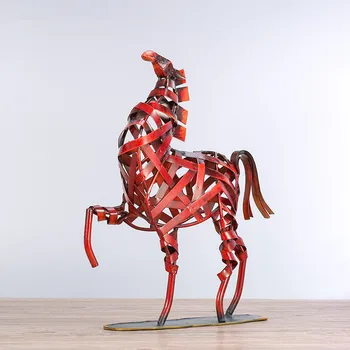 Metal Weaving Jump Horse Statuette Red Iron Art Sculpture Figurine Modern Home Decoration Accessories Animal Craft Gift M4238
Metal Weaving Jump Horse Statuette Red Iron Art Sculpture Figurine Modern Home Decoration Accessories Animal Craft Gift M4238