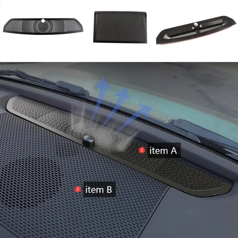Cars middle central console panel air outlet vent horn net loudspeaker cover trim For Land rover Defender 110 90 2020-2021-2022