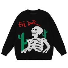 Travis Scott Long Sweater Hip Hop Skull Cactus Print Black Loose Pullover 2021 Women Men Winter Autumn 1:1Knitt Warm Outerwear
Travis Scott Long Sweater Hip Hop Skull Cactus Print Black Loose Pullover 2021 Women Men Winter Autumn 1:1Knitt Warm Outerwear