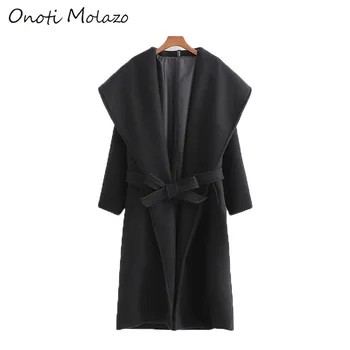 Onoti Molazo Casual Women Coats Woolen Long Windcheater Winter Sashes Chic Elegant Ladies Windbreaker Coat Female 2019 New
Onoti Molazo Casual Women Coats Woolen Long Windcheater Winter Sashes Chic Elegant Ladies Windbreaker Coat Female 2019 New