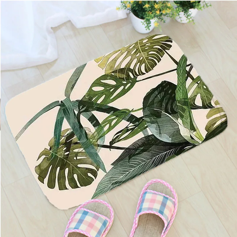 Creative Green Leaves Door Mat Leaves Printed Flannel Fabric Floor Mat Home Decoration Non-slip Doormat vloermat tapis de porte
Creative Green Leaves Door Mat Leaves Printed Flannel Fabric Floor Mat Home Decoration Non-slip Doormat vloermat tapis de porte