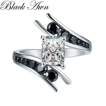 Fine Jewelry 5.1 Gram 100% Genuine 925 Sterling Silver Row Black Stone Engagement Rings for Women Bague C299
Fine Jewelry 5.1 Gram 100% Genuine 925 Sterling Silver Row Black Stone Engagement Rings for Women Bague C299