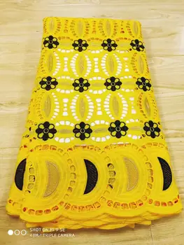 5 yard Yellow swiss lace fabric 2020 latest heavy beaded embroidery African cotton fabrics Swiss voile lace popular Dubai style 
5 yard Yellow swiss lace fabric 2020 latest heavy beaded embroidery African cotton fabrics Swiss voile lace popular Dubai style