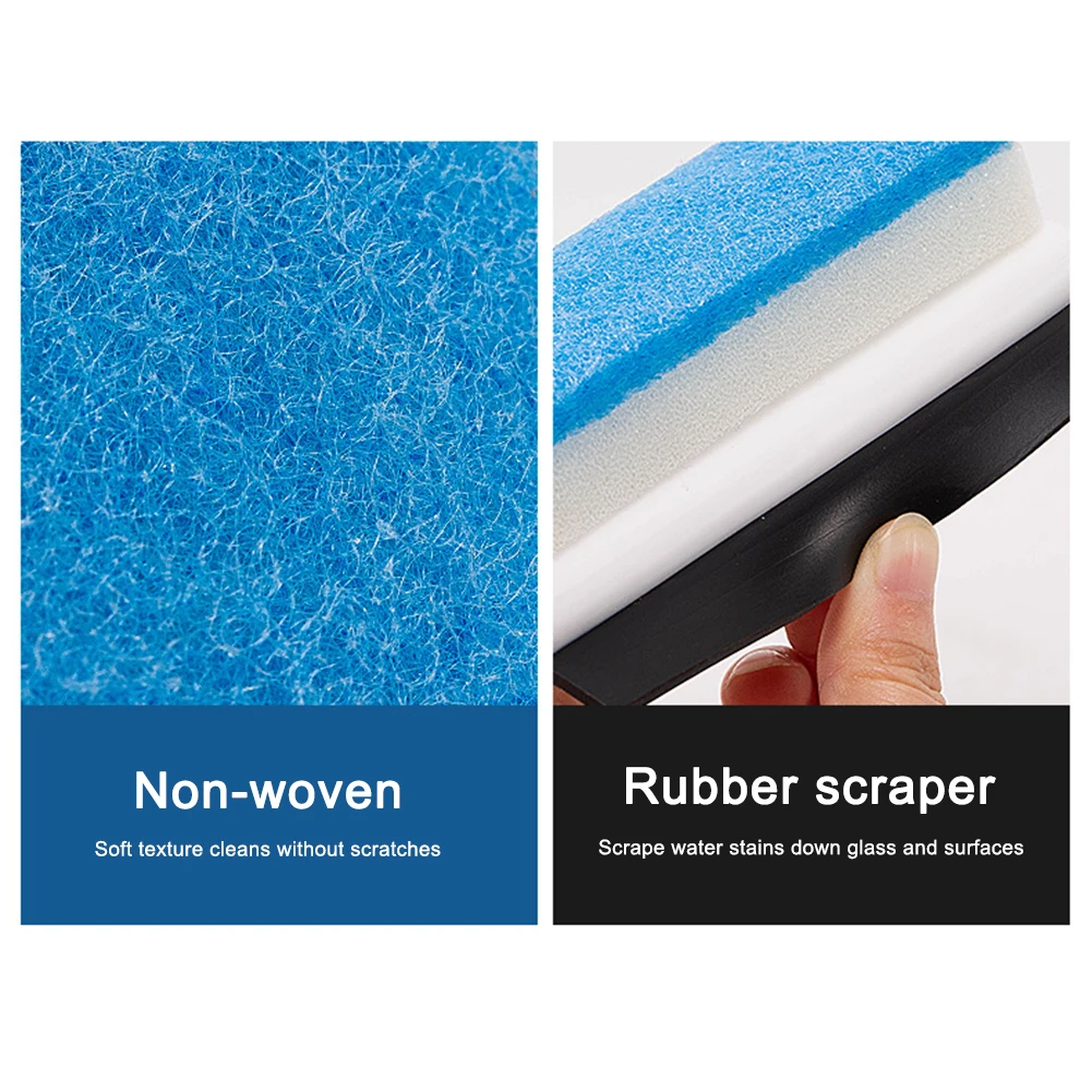 Generic 2in1 Double Sided Window Squeegee Sponge Bathroom Window