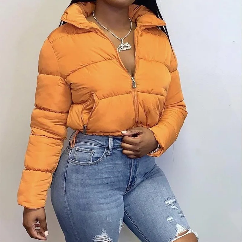 Autumn Winter Women Solid Short Cotton Padded Coat Zipper Pockets Long Sleeve Adjustable Down Jacket Warm Outerwear
Autumn Winter Women Solid Short Cotton Padded Coat Zipper Pockets Long Sleeve Adjustable Down Jacket Warm Outerwear