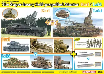 Dragon 6946 1/35 The Super-heavy Self-propelled Mortar Karl/Loki Display Children Toy Plastic Assembly Building Model Kit
Dragon 6946 1/35 The Super-heavy Self-propelled Mortar Karl/Loki Display Children Toy Plastic Assembly Building Model Kit