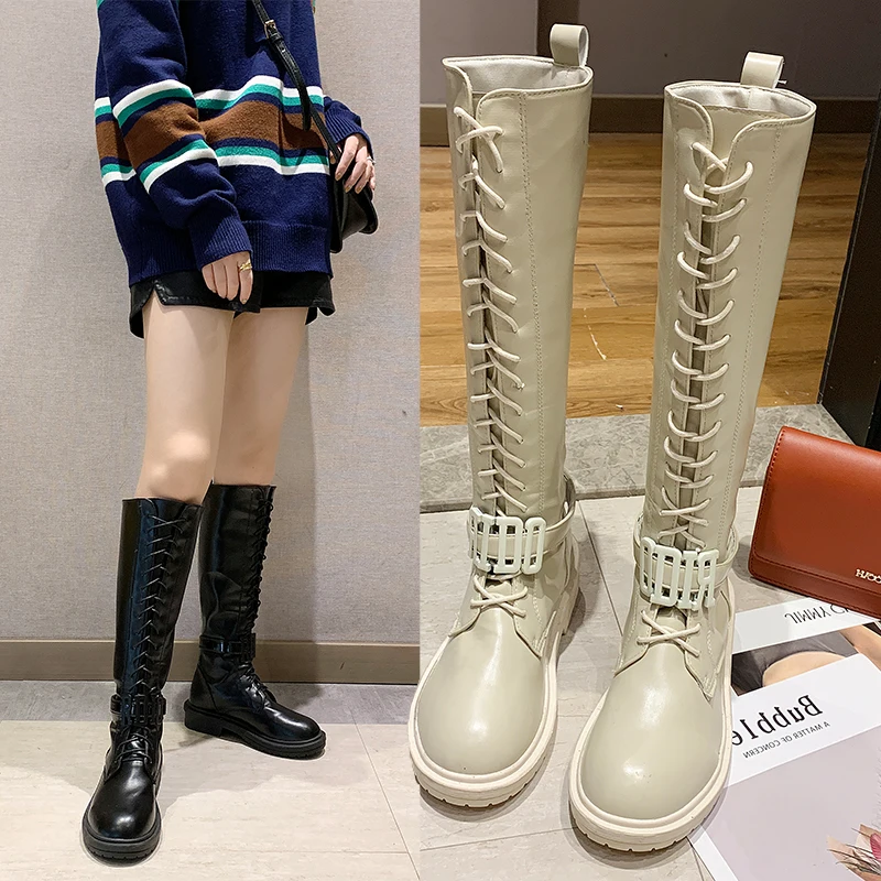 2019 Black Beige Winter Woman Boots Long Boots Knight Round Boots Head Woman Belt Buckle Low-heeled Boots Stylish
2019 Black Beige Winter Woman Boots Long Boots Knight Round Boots Head Woman Belt Buckle Low-heeled Boots Stylish