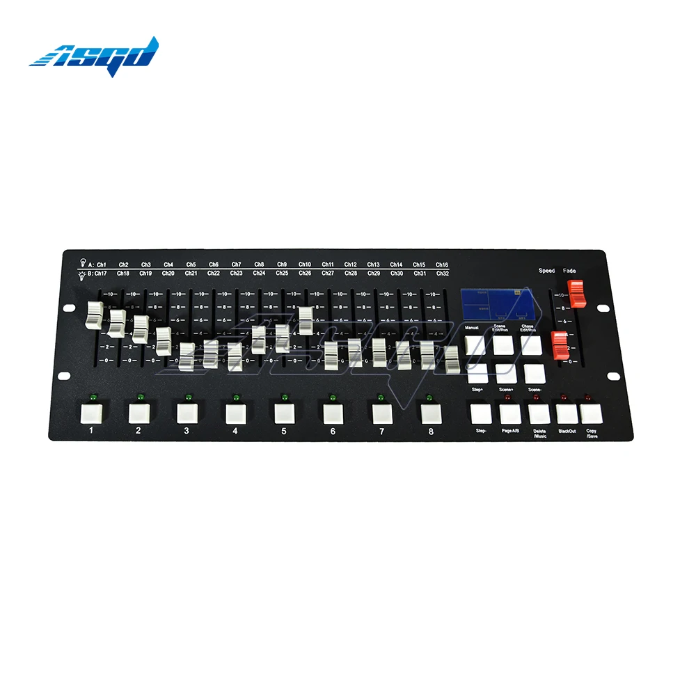 256 Channel DMX Controller 8 Programs 99 Steps 16 Putter Stage Dimmer Console DJ Party Bar Event Wedding Moving Head/Par Light
256 Channel DMX Controller 8 Programs 99 Steps 16 Putter Stage Dimmer Console DJ Party Bar Event Wedding Moving Head/Par Light