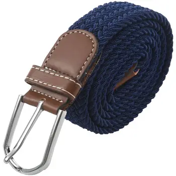 Male Female Belt Buckle Canvas Leather Belt Strap Waistband Elastic Navy 
Male Female Belt Buckle Canvas Leather Belt Strap Waistband Elastic Navy
