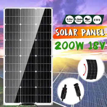 Semi-flexible 200W Solar Panel 18V Monocrystalline Solar Cell DIY Module Cable Outdoor Connector Battery Charger Waterproof
Semi-flexible 200W Solar Panel 18V Monocrystalline Solar Cell DIY Module Cable Outdoor Connector Battery Charger Waterproof