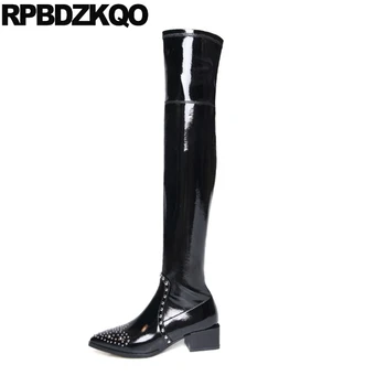designer chunky autumn rivet stud boots luxury brand shoes women black pointed toe pointy studded over the knee fall high long
designer chunky autumn rivet stud boots luxury brand shoes women black pointed toe pointy studded over the knee fall high long