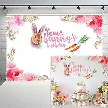 Bunny Birthday Photography Background It's Some Bunny's Watercolor Floral Photobooth Backdrop Dessert Table Decorations Props
Bunny Birthday Photography Background It's Some Bunny's Watercolor Floral Photobooth Backdrop Dessert Table Decorations Props