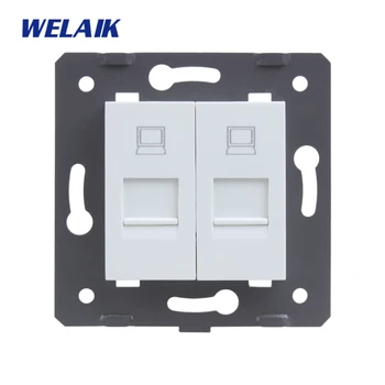 WELAIK EU-Standard RJ45 CAT6 Two-Computer Socket-DIY-Parts-Wall Two-Computer-Socket parts-Without Glass-Panel A82COW/B
WELAIK EU-Standard RJ45 CAT6 Two-Computer Socket-DIY-Parts-Wall Two-Computer-Socket parts-Without Glass-Panel A82COW/B