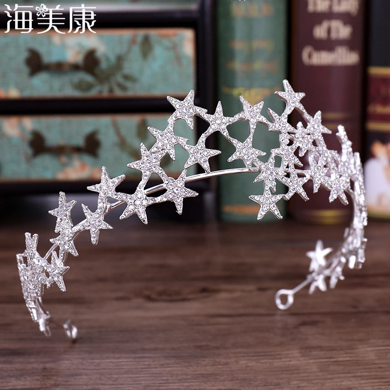 Haimeikang Fashion Silver Starry Crystal Tiara Wedding Bridal Crown Ladies Headdress Princess Queen Hair Jewelry Accessories
Haimeikang Fashion Silver Starry Crystal Tiara Wedding Bridal Crown Ladies Headdress Princess Queen Hair Jewelry Accessories