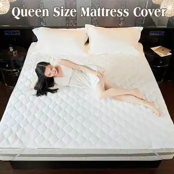 150X200CM Waterproof Brushed Fabric Quilt Waterproof Mattress Pad Cover Fitted Mattress Protector White Sheet Matress Protector
150X200CM Waterproof Brushed Fabric Quilt Waterproof Mattress Pad Cover Fitted Mattress Protector White Sheet Matress Protector
