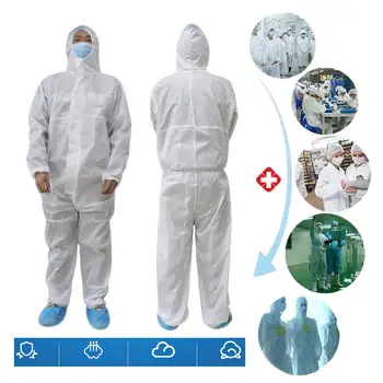 Protective Coverall Suit Protective Workwear Hooded Set Reusable Dustproof Clothes Antistatic Disposable Isolation Coveralls
Protective Coverall Suit Protective Workwear Hooded Set Reusable Dustproof Clothes Antistatic Disposable Isolation Coveralls