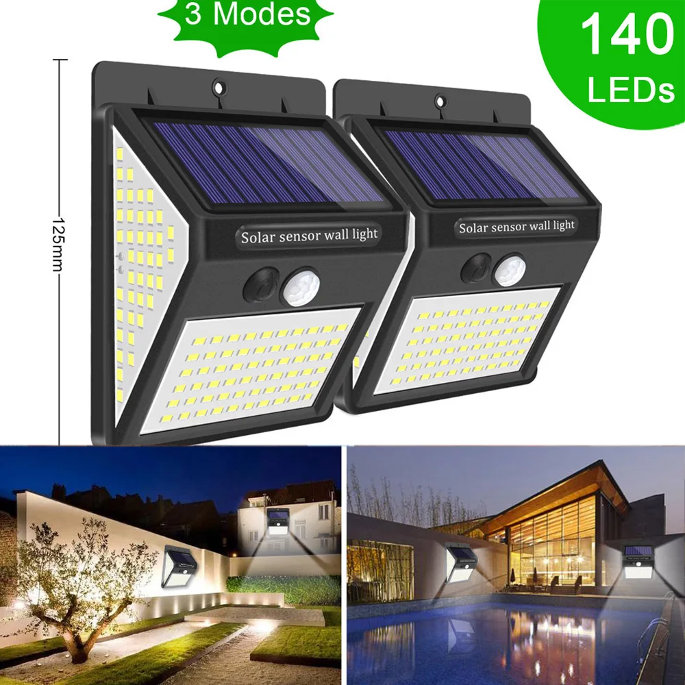 New 140 LED Street Lights Solar Power Security Lamp Outdoor Waterproof LED Solar Motion Sensor Light for Garden Wall Decoration
New 140 LED Street Lights Solar Power Security Lamp Outdoor Waterproof LED Solar Motion Sensor Light for Garden Wall Decoration